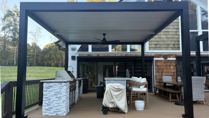 Atlas Smyrna louvered pergola — La Costa Shade outdoor living structures