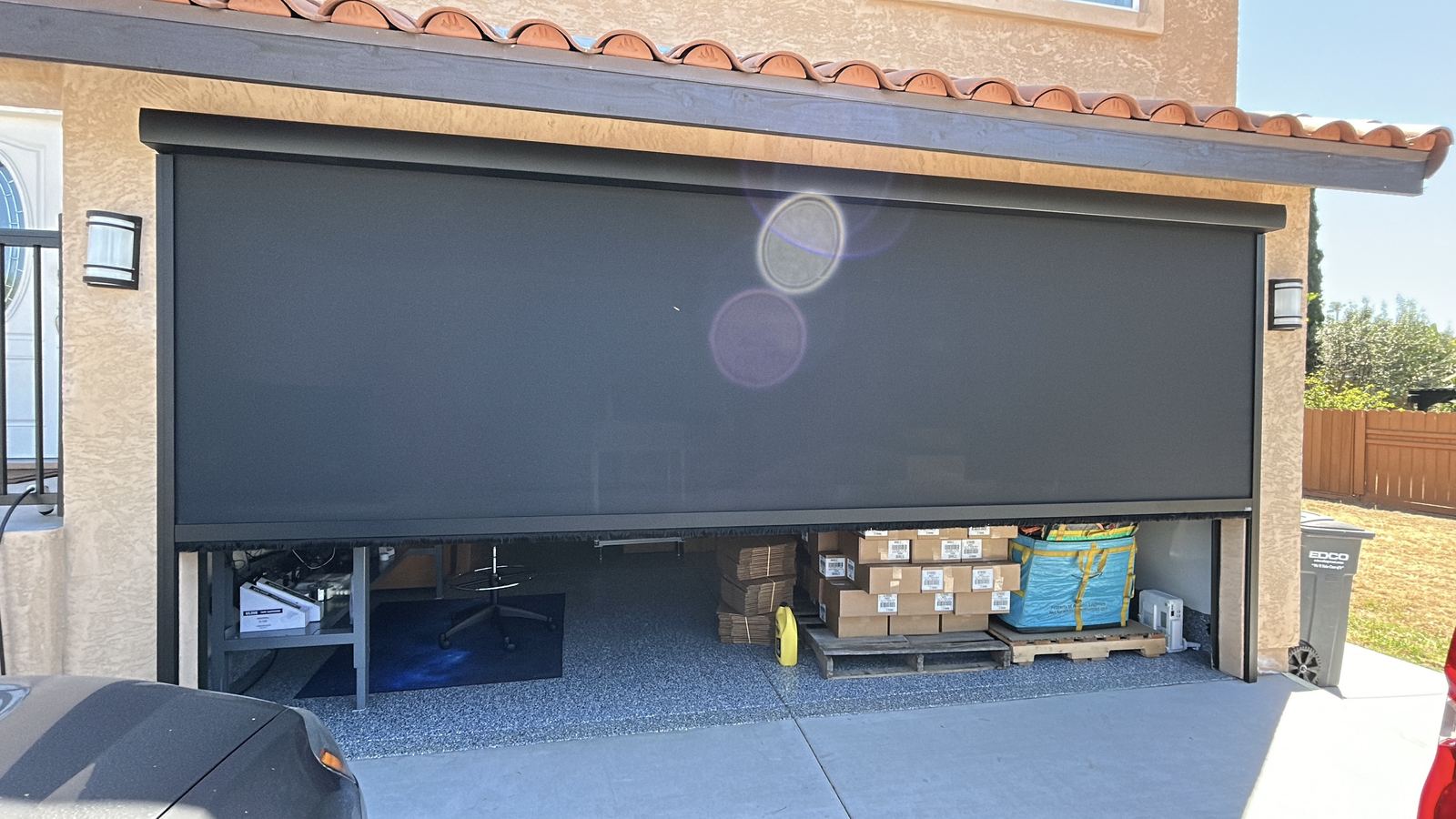 Garage PowerScreen install — Bonita, CA